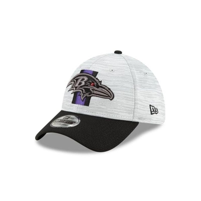 Black Baltimore Ravens Hat - New Era NFL Official NFL Training 39THIRTY Stretch Fit Caps USA2809564